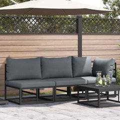 2 pcs Outdoor Furniture Metal Black and Anthracite 2x middle +corner