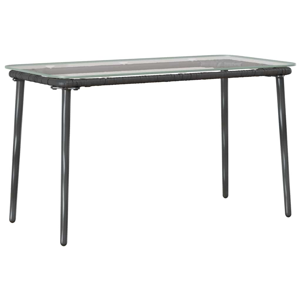 vidaXL Garden Table Black 80 x 40 x 45 cm Poly Rattan 6