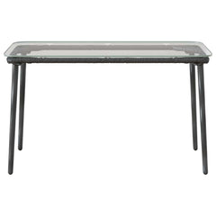 vidaXL Garden Table Black 80 x 40 x 45 cm Poly Rattan 4