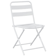 Garden Bistro Set 3 pcs Steel White 2x chair +round table