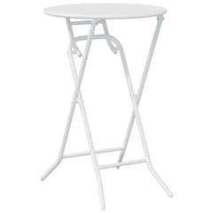 Garden Bistro Set 3 pcs Steel White 2x chair +round table