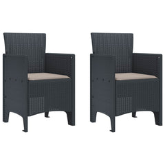 vidaXL Garden Chair Polypropylene 2 pcs
