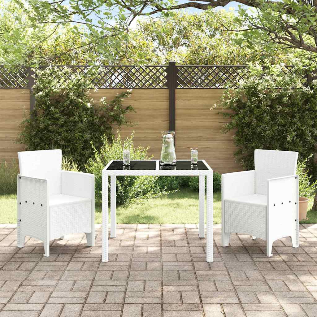 Garden Chair Polypropylene 2 without cushion White