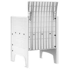 vidaXL Garden Chair 2 pcs White Polypropylene 5