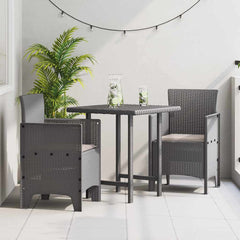 vidaXL Garden Chair 2 pcs Light Grey Polypropylene 1