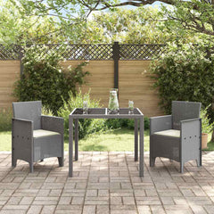 vidaXL Garden Chair 2 pcs Light Grey Polypropylene 3
