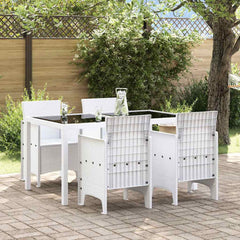 Garden Chair Polypropylene 4 pcs without cushion White