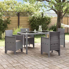 Garden Chair Polypropylene 4 pcs Taupe Light grey