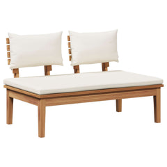 vidaXL Garden Sofa Set 4 pcs Brown and Cream 5