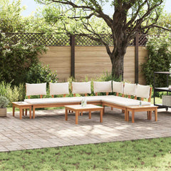 vidaXL Garden Sofa Set 4 pcs Brown and Cream 1