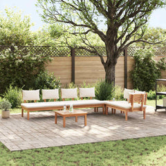 vidaXL Garden Sofa Set 5 pcs Brown and Cream 1