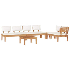 vidaXL Garden Sofa Set 5 pcs Brown and Cream 2