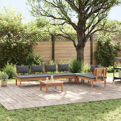 vidaXL Garden Sofa Set 4 pcs Brown and Grey