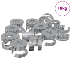 vidaXL Cam Lock Nuts 4000 pcs Silver Metal 2