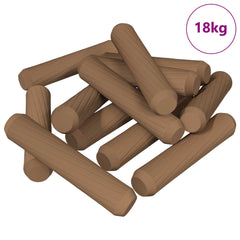 vidaXL Wooden Dowels 18000 pcs Brown Solid wood 2