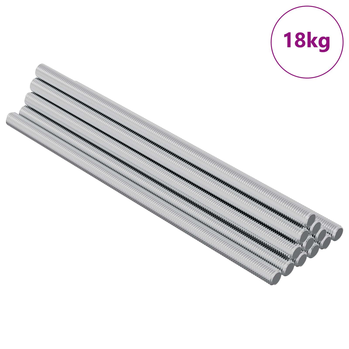 Threaded Rod Silver 8 x 55 mm Steel M6 x 135 mm 18 kg (800-811 pcs)