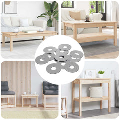 vidaXL Washers 9000 pcs Silver Iron 1