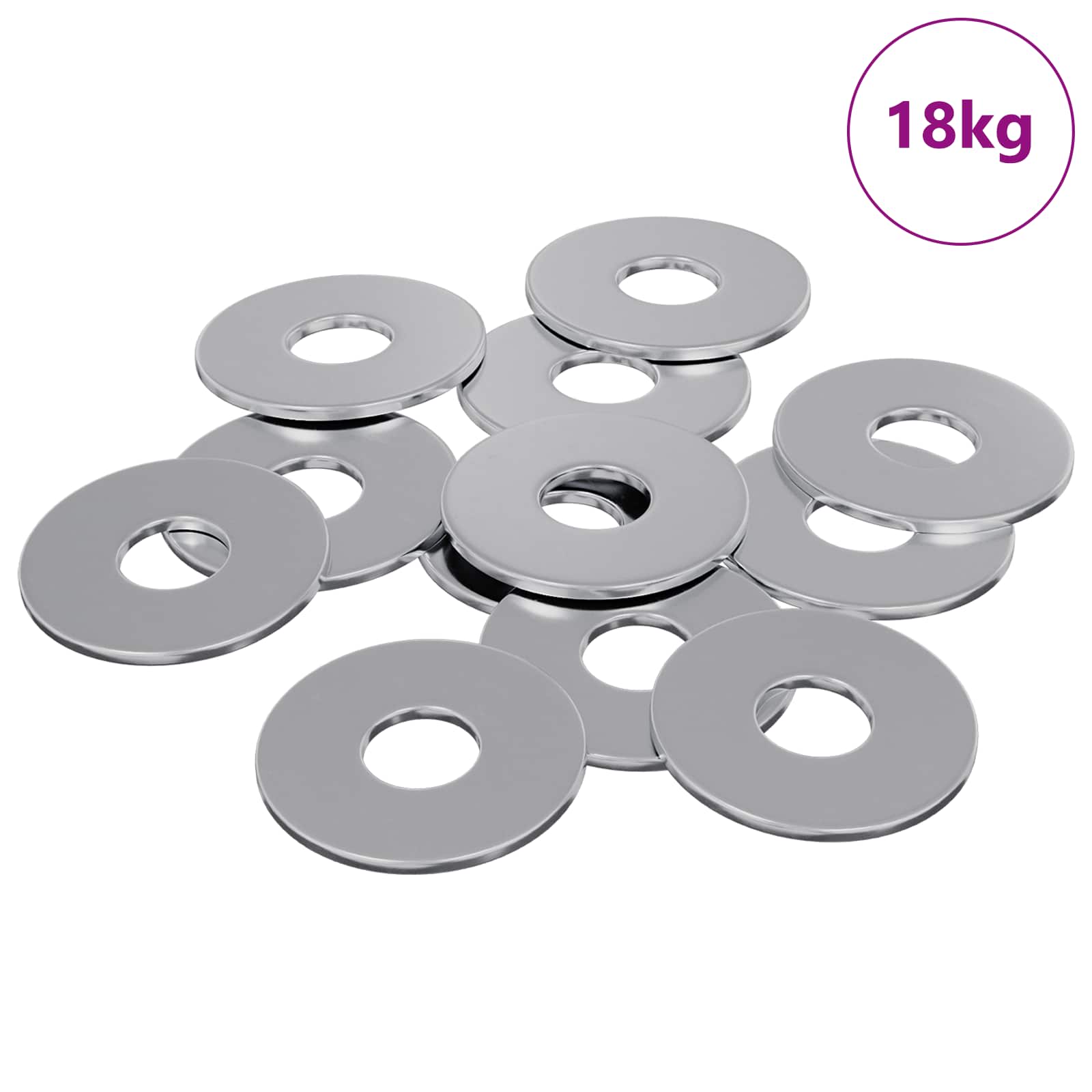 vidaXL Washers 9000 pcs Silver Iron 2
