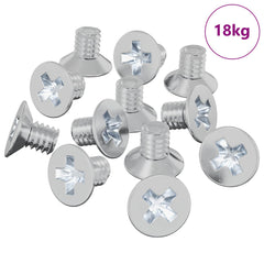 Countersunk Head Screws Silver M4 6 mm Steel 18 kg (approx. 32727 pcs)