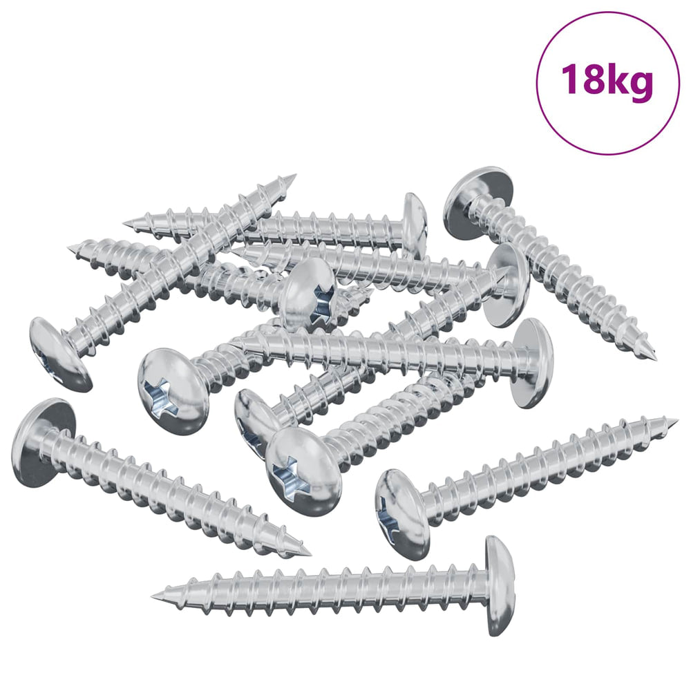 vidaXL Wood Screw 8182 pcs Silver M4 x 28 mm Iron 3