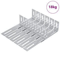 vidaXL Anti Tip Bracket 1268 Silver 74.5 x 15 x 32 mm Iron 2