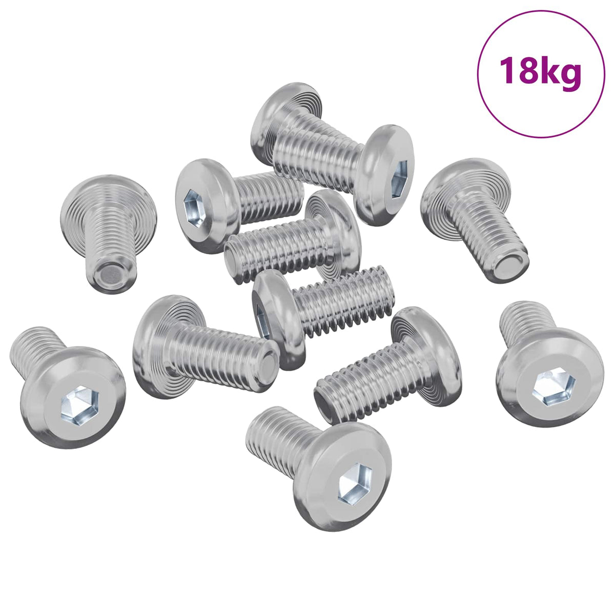 Lock Screw Plain Silver Steel M6 x 12 mm 18 kg (approx. 4865 pcs)