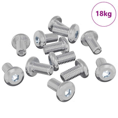 Lock Screw Plain Silver Steel M6 x 12 mm 18 kg (approx. 4865 pcs)