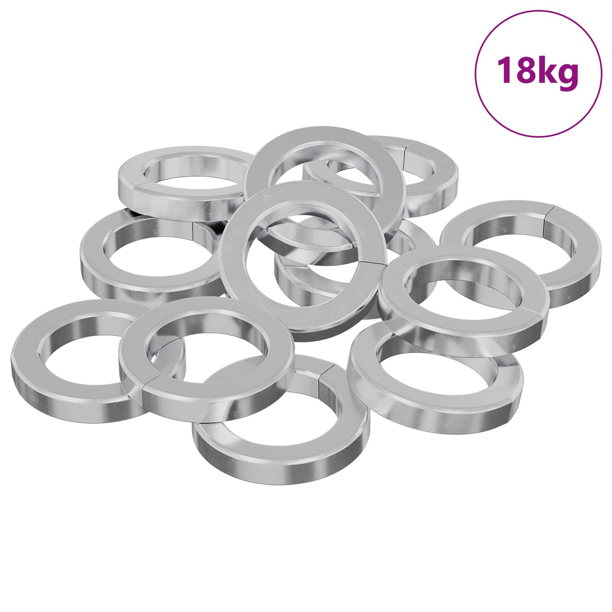vidaXL Spring Washer 15929 pcs White Iron 2