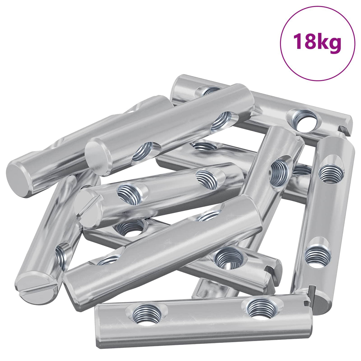 vidaXL Nut 413 pcs Zinc-coated 60 x 12 mm Iron 2