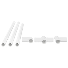 vidaXL PVC Pipe 12 pcs White 12.2 x 1.8 x 500 mm PP and PE 4
