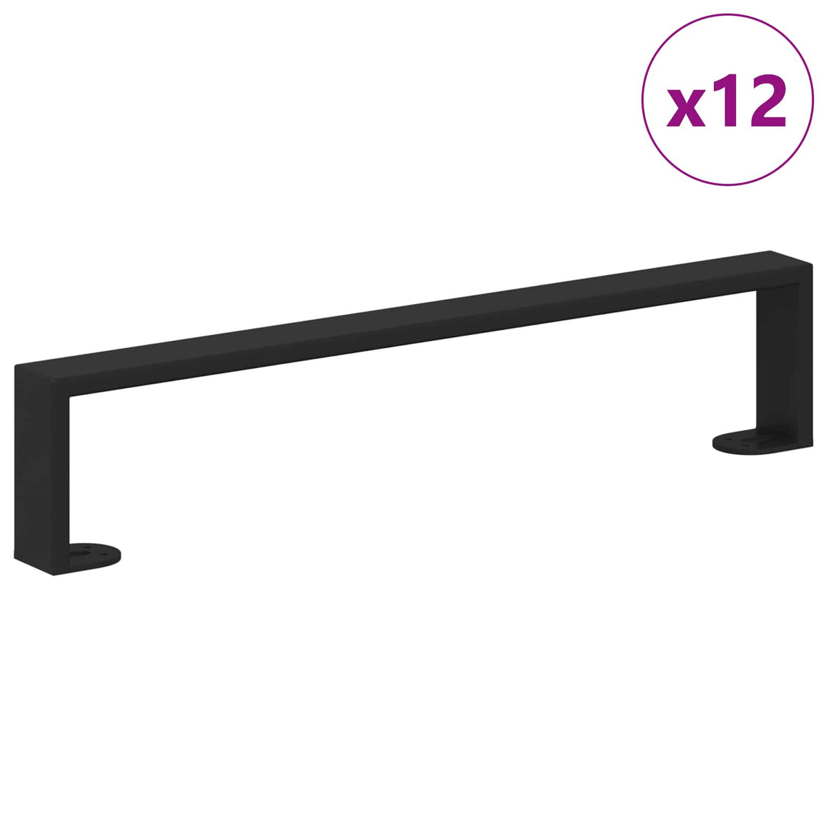 Furniture Feet Black 281 x 40.5 x 100 mm Iron 481 mm