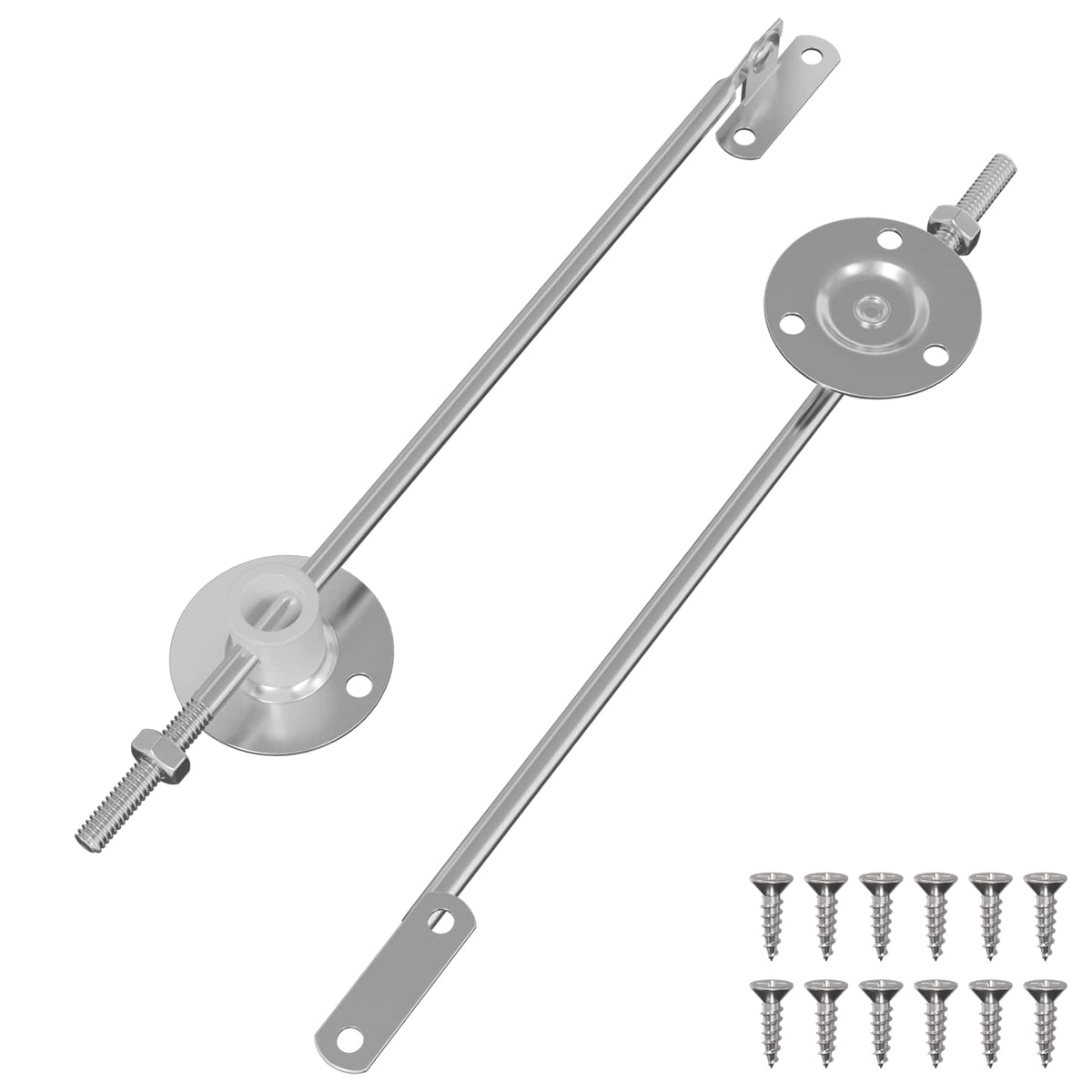 vidaXL Lid Support Hinge 2 pcs Silver 194 x 36 x 18 mm Iron 2