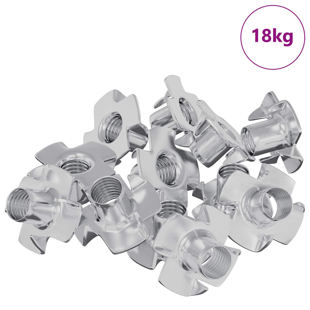 Pronged T-nut Silver M6 Steel 18 kg (7200 pcs)