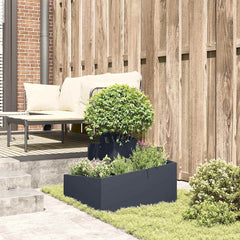 vidaXL Garden Planter Anthracite 60 x 60 x 50 cm Cold-rolled Steel 4