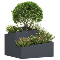 Garden Planter 60 x 60 x 50 cm Cold-rolled Steel Anthracite 60 cm