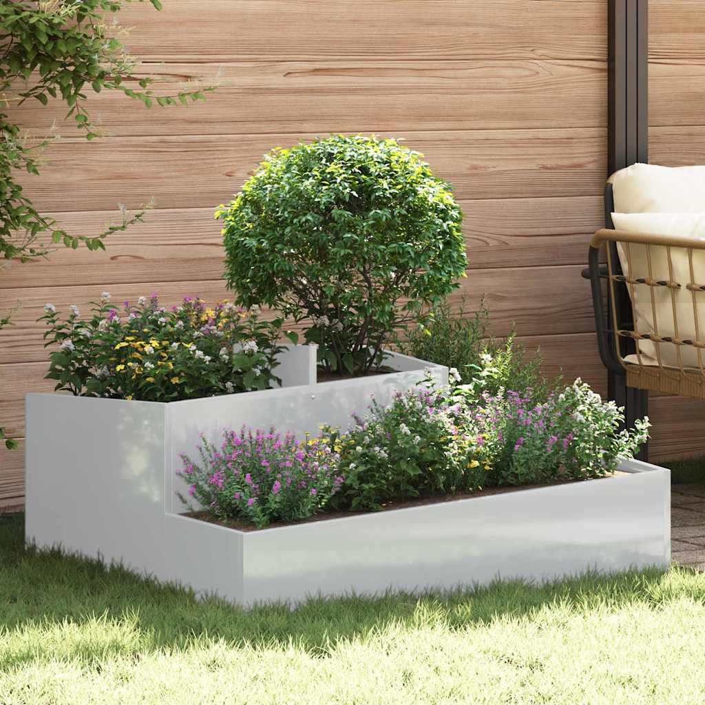Garden Planter 60 x 60 x 50 cm Cold-rolled Steel Galvanised 100 cm