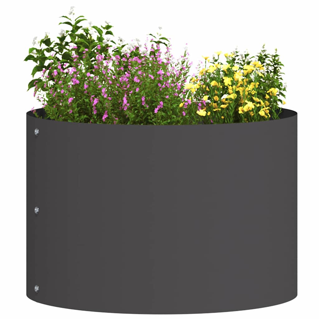vidaXL Planter Ring Black 30 x 30 x 20 cm Cold-rolled Steel 3