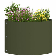 vidaXL Planter Ring Olive Green 30 x 30 x 20 cm Cold-rolled Steel 3
