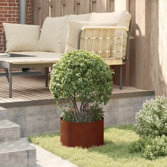 vidaXL Planter Ring Rusty 30 x 30 x 20 cm Weathering Steel 4