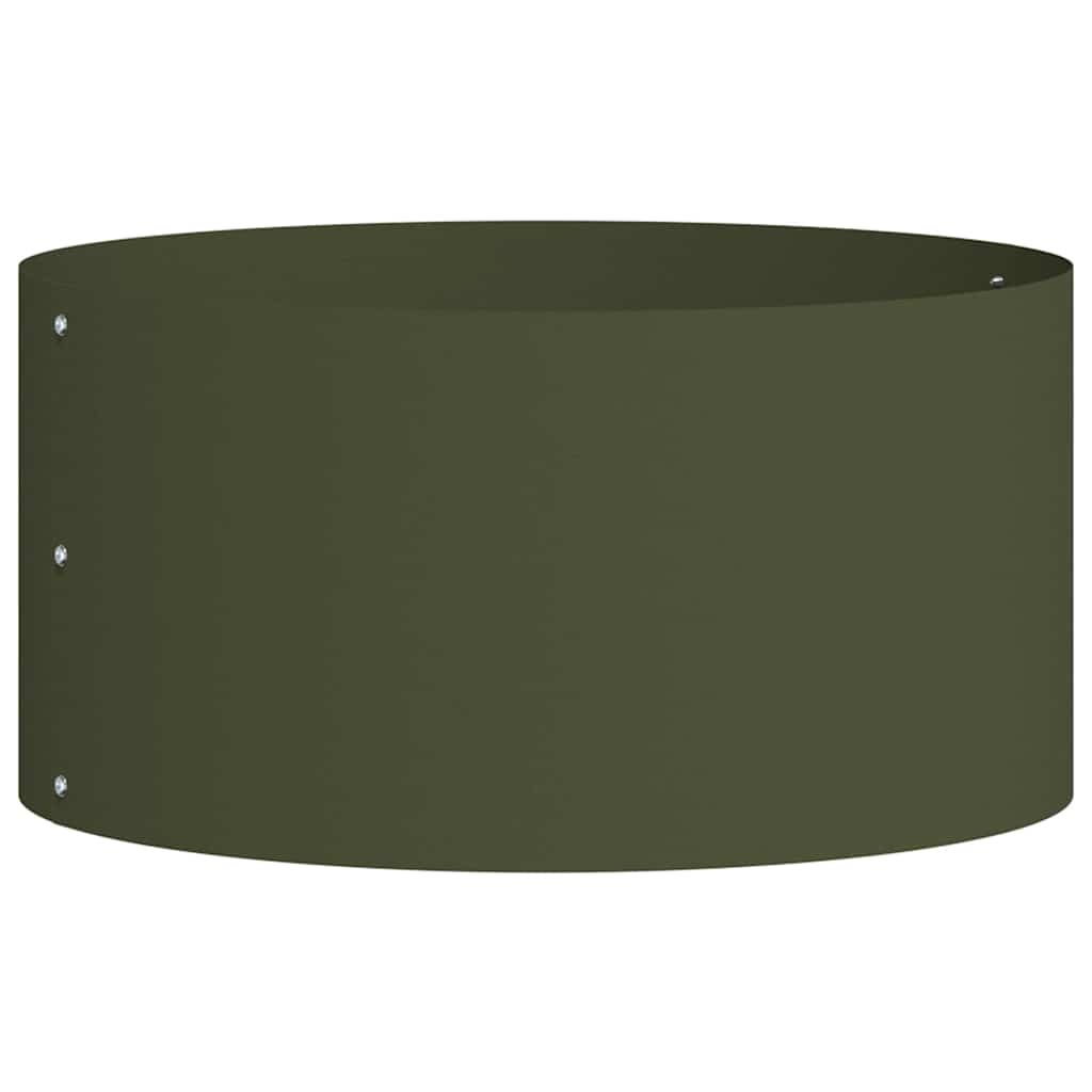 vidaXL Planter Ring Olive Green 40 x 40 x 20 cm Cold-rolled Steel 2
