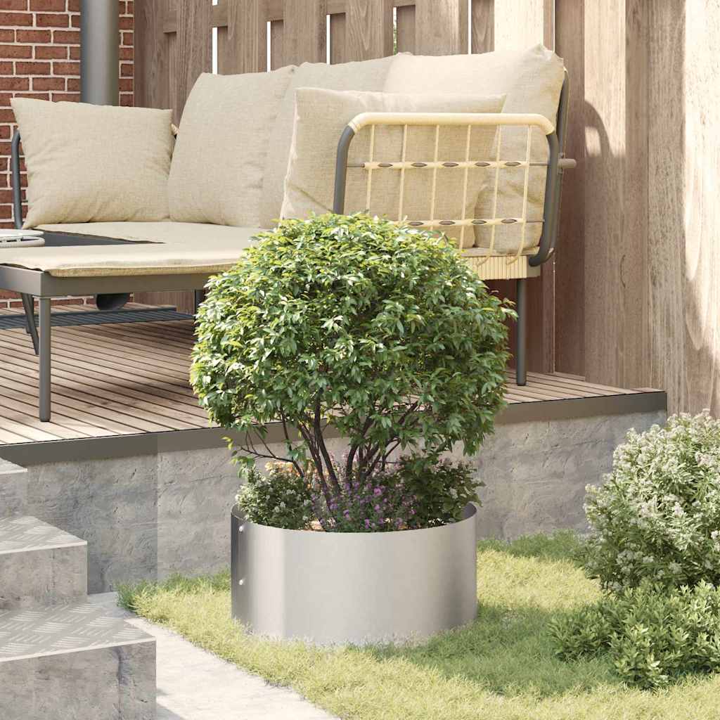 vidaXL Planter Ring 5 pcs Silver 40 x 40 x 20 cm Stainless Steel 4