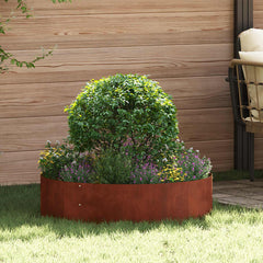 vidaXL Planter Ring Rusty 80 x 80 x 20 cm Weathering Steel 1