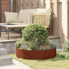 vidaXL Planter Ring Rusty 80 x 80 x 20 cm Weathering Steel 4