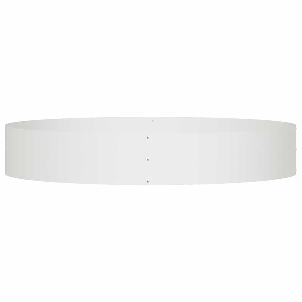 vidaXL Planter Ring White 120 x 120 x 20 cm Cold-rolled Steel 5