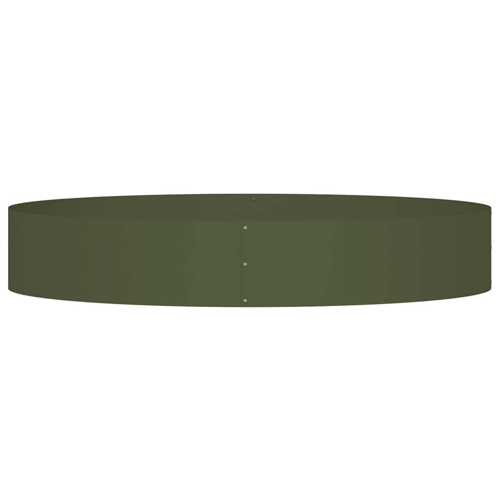 vidaXL Planter Ring Olive Green 120 x 120 x 20 cm Cold-rolled Steel 5
