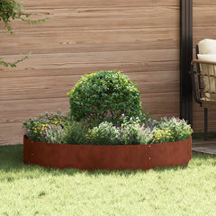 vidaXL Planter Ring Rusty 120 x 120 x 20 cm Weathering Steel 1