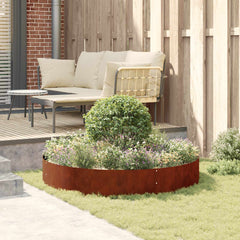 vidaXL Planter Ring Rusty 120 x 120 x 20 cm Weathering Steel 4