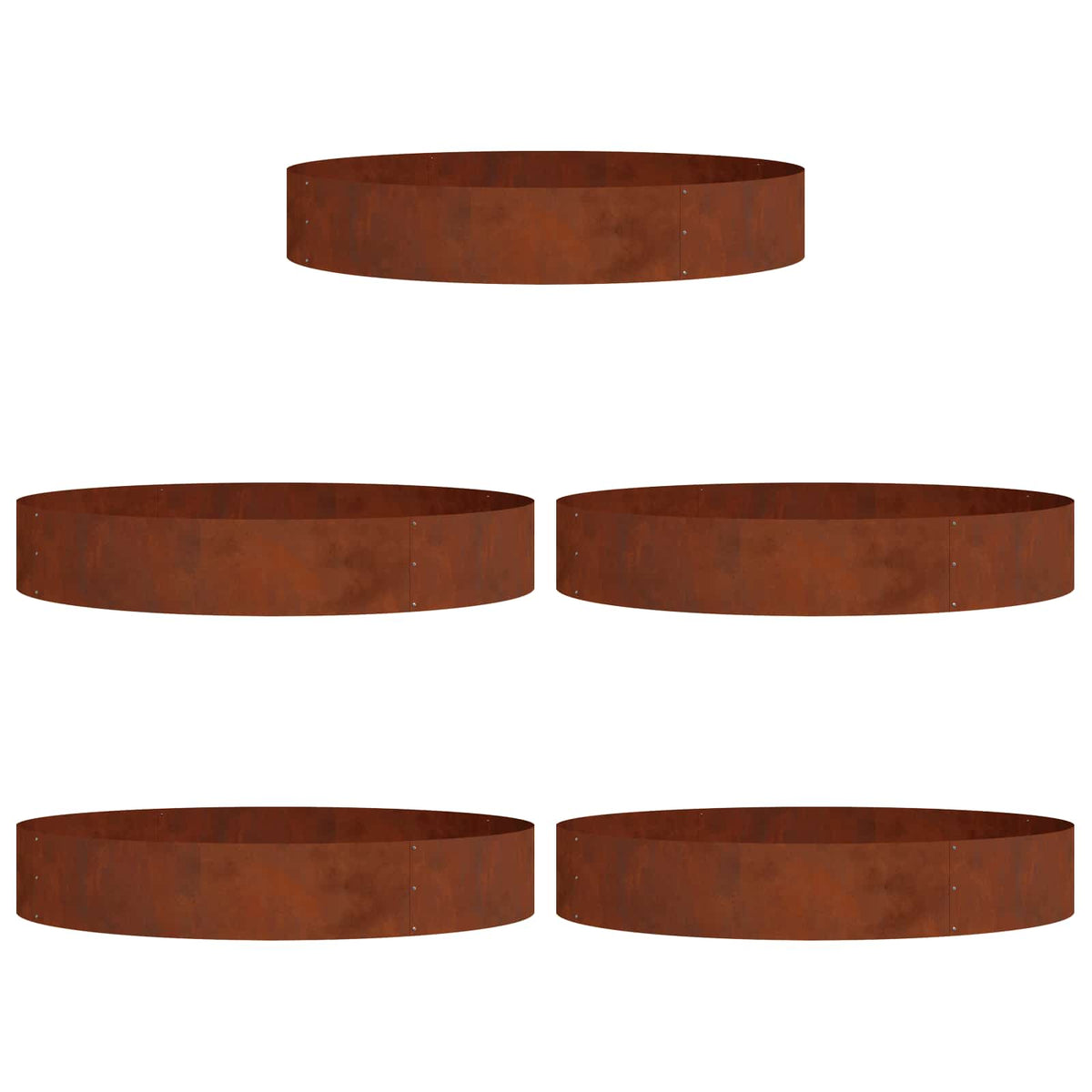 Planter Ring 120 x 120 x 20 cm 5 pcs 120 cm Weathering steel