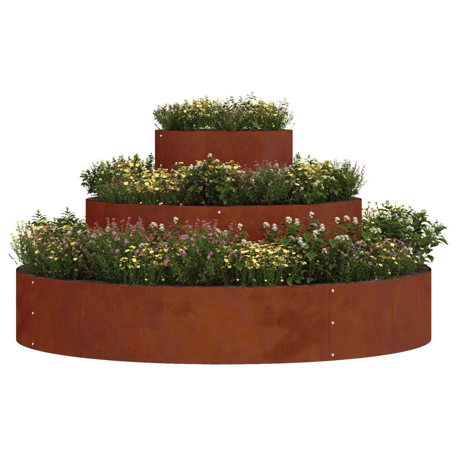 vidaXL Garden Planter Rusty 120 x 120 x 20 cm Weathering Steel 3