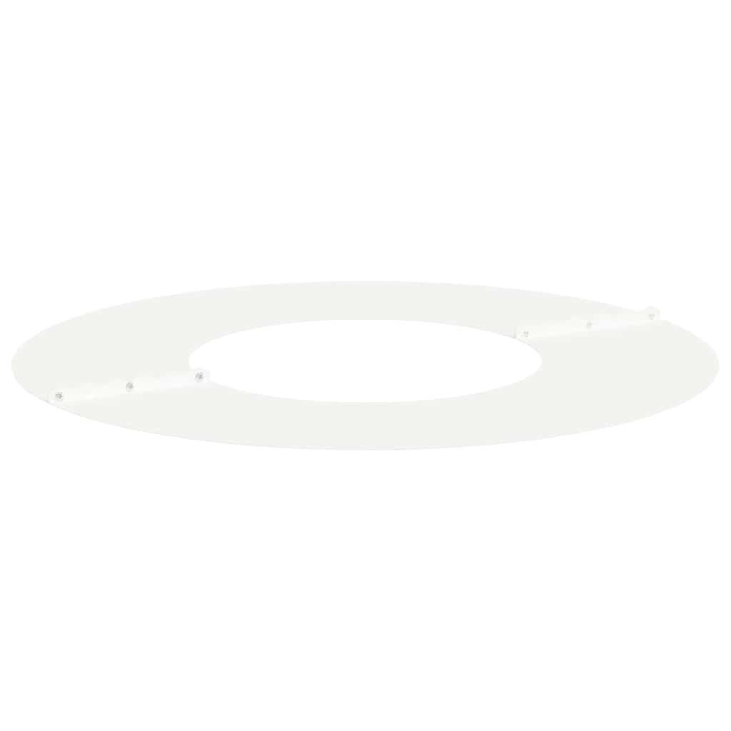vidaXL suitable for Flat Tree Rings 5 pcs White Ø30/60 cm Steel 4